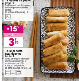 Croque Gel 15 Mini nems aux légumes offre