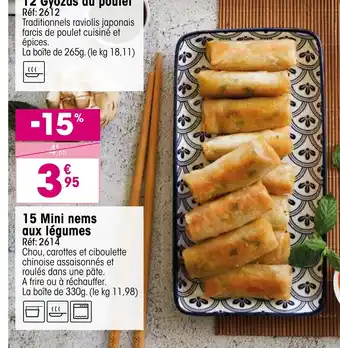 Croque Gel 15 Mini nems aux légumes offre