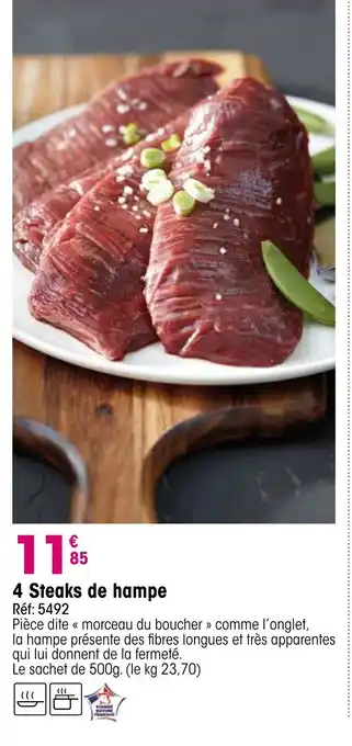 Croque Gel 4 Steaks de hampe offre