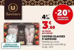 Super U Coupes glacees u saveurs offre