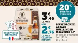 Super U Biere blonde abbaye höellingem u saveurs 6.5 offre
