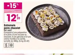 Croque Gel Entremets poire chocolat offre