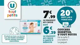 Super U Couches essentiel u tout petits offre