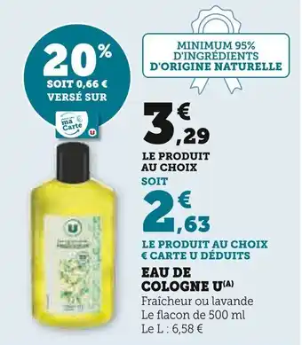 Super U Eau de cologne u offre