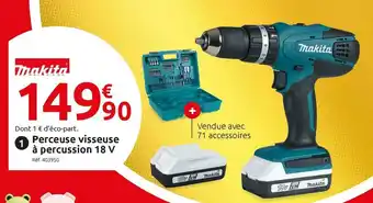 Mr Bricolage Makita perceuse visseuse à percussion 18 v offre