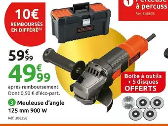 Mr Bricolage Black+decker meuleuse d’angle beg220ka5-qs offre