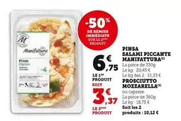 Super U Pinsa salami piccante manifattura offre