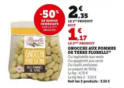 Super U Gnocchi aux pommes de terre florelli offre