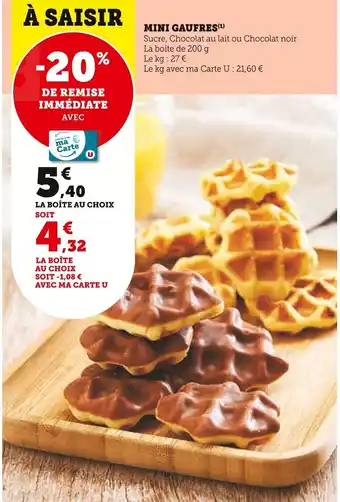 Super U Mini gaufres offre