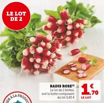 Super U Radis rose offre