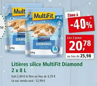 Maxi Zoo Multifit litières silice diamond offre