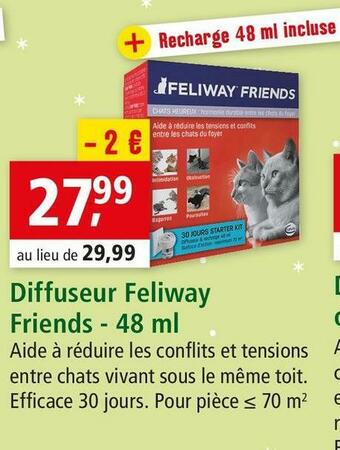 Maxi Zoo Feliway diffuseur friends offre