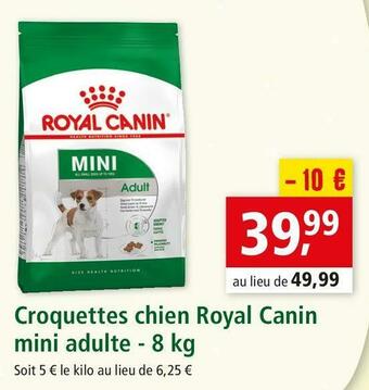 Maxi Zoo Royal canin croquettes chien mini adulte offre