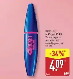 ALDI MAYBELLINE MASCARA Volum' Express offre