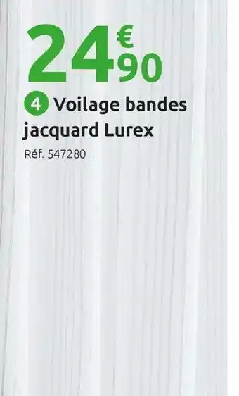 Voilage bandes jacquard lurex