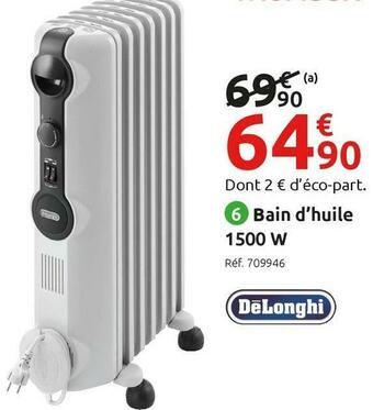 Mr Bricolage Delonghi bain d’huile offre