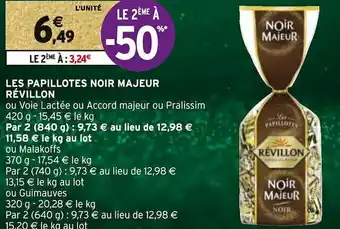 Intermarché Révillon les papillotes noir majeur offre