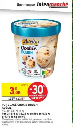 Intermarché Pot glacé cookie dough adélie offre