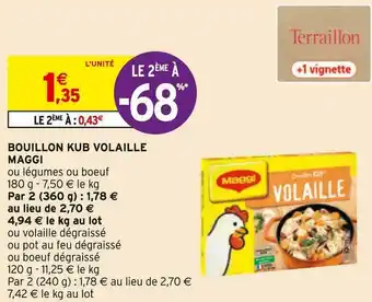 Intermarché Maggi bouillon kub volaille offre