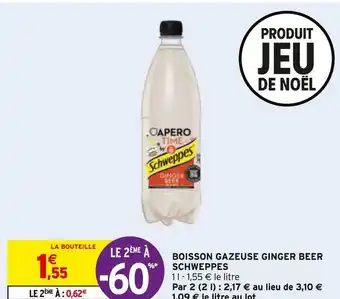 Intermarché Schweppes boisson gazeuse ginger beer offre