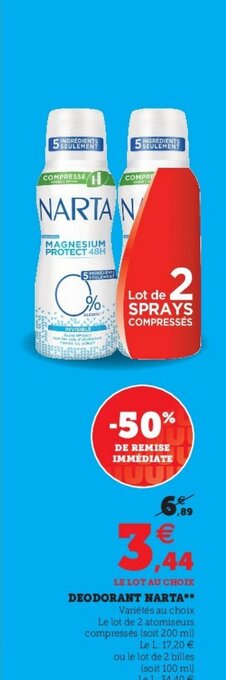 Super U Deodorant narta offre