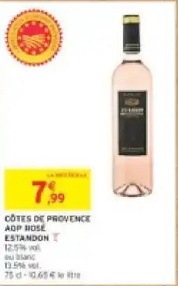 Intermarché Côtes de provence aop rose estandon offre