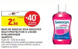 Intermarché Bain de bouche soin gencives multi-protection à l'acide hyaluronique sanogyl offre
