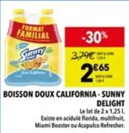 Supeco Boisson doux california sunny delight offre