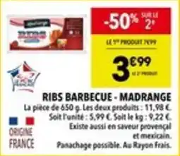 Supeco Ribs barbecue madrange offre