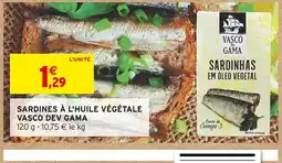 Intermarché Vasco da Gama Sardines à l'huile végétale offre