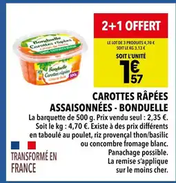 Supeco Bonduelle Carottes râpées assaisonnées offre