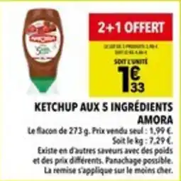 Supeco Ketchup aux 5 ingrédients amora offre