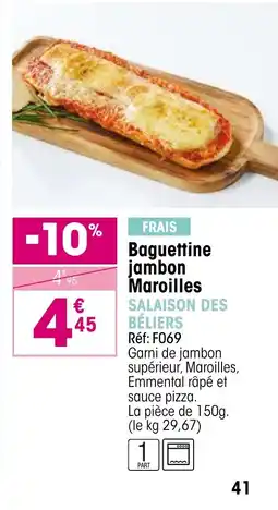 Croque Gel Baguettine jambon Maroilles offre