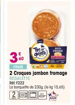 Croque Gel 2 Croques jambon fromage offre