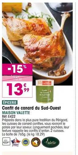 Croque Gel Confit de canard du Sud-Ouest offre