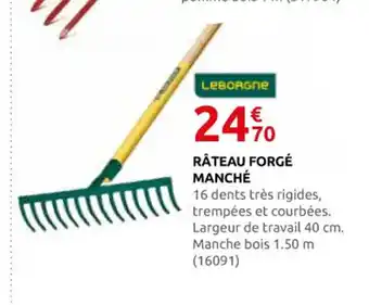 Rural Master Râteau forgé manché offre