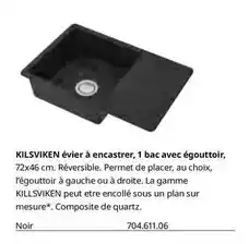 IKEA Quartz - kilsviken évier à encastrer offre