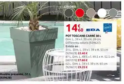 Rural Master Pot toscane carré offre