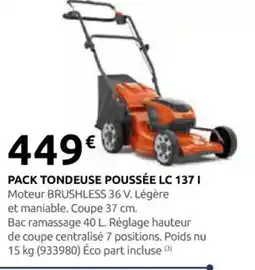 Rural Master Pack tondeuse poussée lc 137 offre