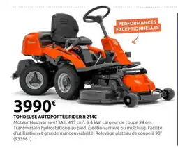 Rural Master Tondeuse autoportée rider r 214c offre