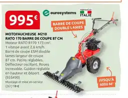 Rural Master Motofaucheuse m210 rato 170 barre de coupe offre