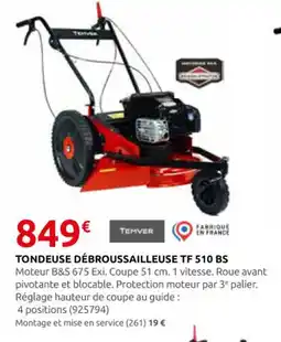 Rural Master Tondeuse débroussailleuse tf 510 bs offre