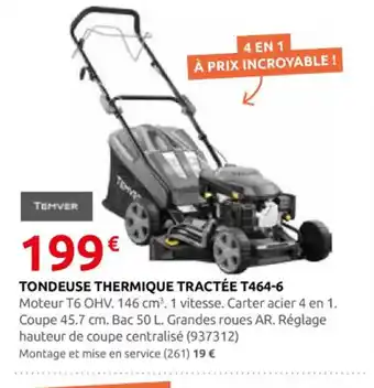 Rural Master Tondeuse thermique tractée t464-6 offre
