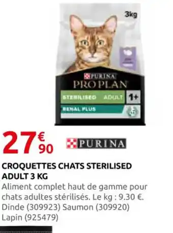 Rural Master PURINA Croquettes chats sterilised adult offre