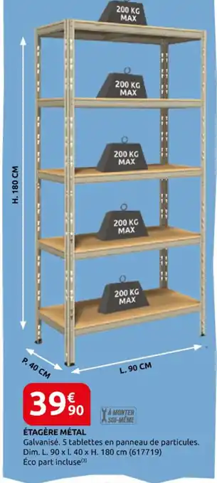 Rural Master Étagère métal offre