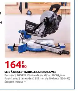 Rural Master Scie à onglet radiale laser 2 lames offre