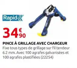 Rural Master Pince à grillage avec chargeur offre