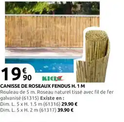Rural Master Canisse de roseaux fendus offre