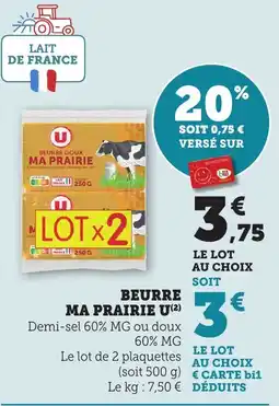 Maximarché Beurre ma prairie offre