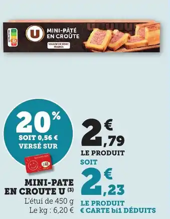 Maximarché Mini-pate en croute u offre